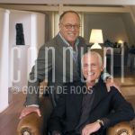 14-10-2004 Joop Braakhekke and Wim Nijkamp at home in Amsterdam, by order of Pulse Magazine, October 14, 2004. 

[keywords]Livingroom, Posed, Half Length, Smiling[/keywords]